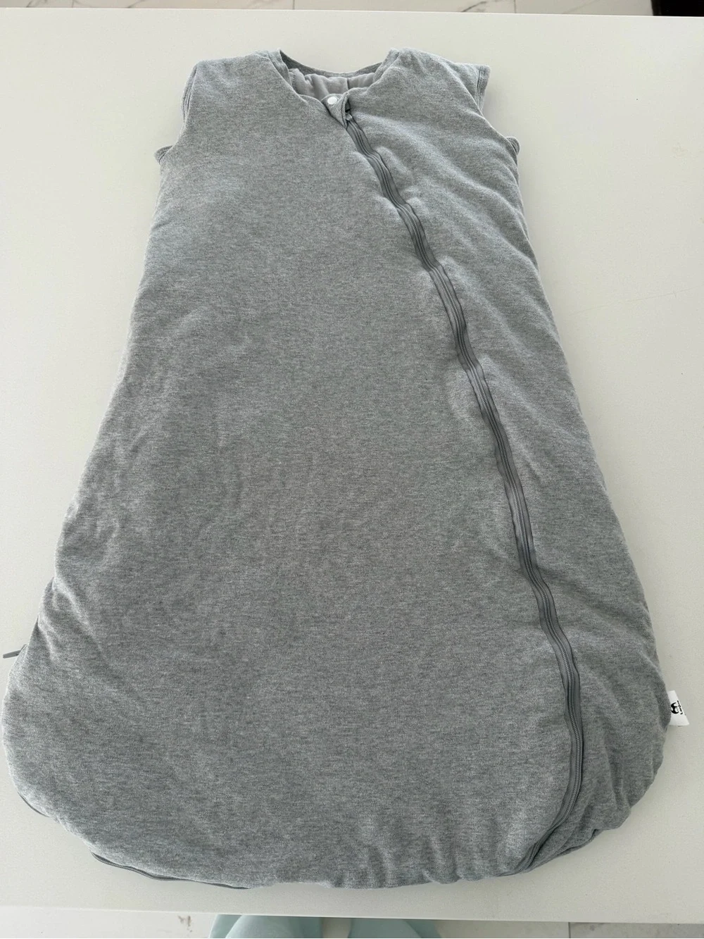 Sleeveless Gray Baby Sleep Sack by Nested Bean - Cozy Stretch Sleep Bag